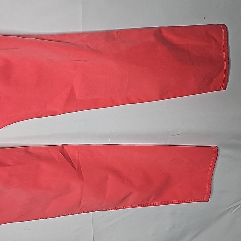 Fabrizio Gianni cotton twill stretch straight leg melon pink comfort pants sz 8 - Picture 7 of 7